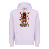 Lilac merry and bright christmas afro messy bun Premium Hoodie - texasbilliewilder