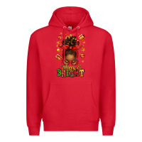 Red merry and bright christmas afro messy bun Premium Hoodie - texasbilliewilder