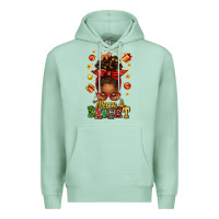 Seafoam merry and bright christmas afro messy bun Premium Hoodie - texasbilliewilder
