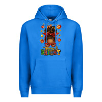 True Royal merry and bright christmas afro messy bun Premium Hoodie - texasbilliewilder