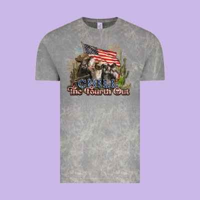 Chill The Fourth Out Cows 4th July America Vintage Tee Designed By Nancycooperartshop
