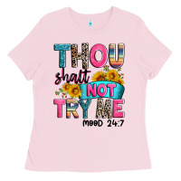 Bubblegum Pink thou shalt not try me mood 24 7 Ladies Tee - Zillion Design Studio