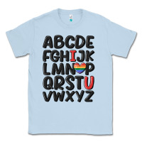 Dusty Blue pride alphabet Classic Tee - MaliasSmallBusiness