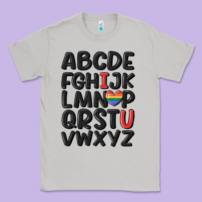 Pride Alphabet Classic Tee Designed By Maliassmallbusiness