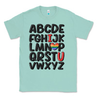Seafoam pride alphabet Classic Tee - MaliasSmallBusiness