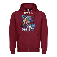 Burgundy reel cool pop pop american flag bass Zipper Hoodie - LillyAllenDesigns