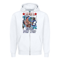 White reel cool pop pop american flag bass Zipper Hoodie - LillyAllenDesigns