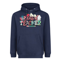 Navy blessed teacher school Heavyweight Hoodie - NancyCooperArtShop