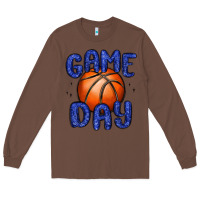Chestnut game day basketball Long Sleeve Tee - MaliasSmallBusiness
