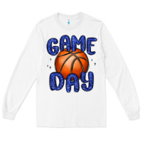 White game day basketball Long Sleeve Tee - MaliasSmallBusiness