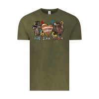 Vintage Olive faith love freedom usa Vintage Tee - NancyCooperArtShop