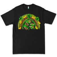 Black St. Patrick's Day rainbow Premium Tee - Neo Western