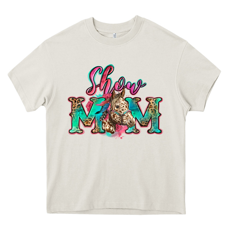 Show Mom Horse Heavy Core Tee by Zillion Design Studio | Teevron