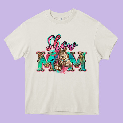 Show Mom Horse Heavy Core Tee Designed By Zillion Design Studio