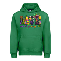 Emerald love. ardi gras y'all Urban Hoodie - OliviaCreatesArt