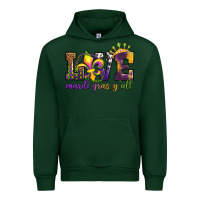 Forest Green love. ardi gras y'all Urban Hoodie - OliviaCreatesArt