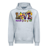 Heather Grey love. ardi gras y'all Urban Hoodie - OliviaCreatesArt
