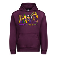 Mauve Wine love. ardi gras y'all Urban Hoodie - OliviaCreatesArt