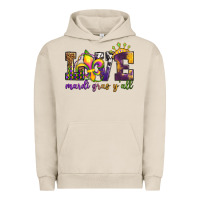 Pigment French Oak love. ardi gras y'all Urban Hoodie - OliviaCreatesArt