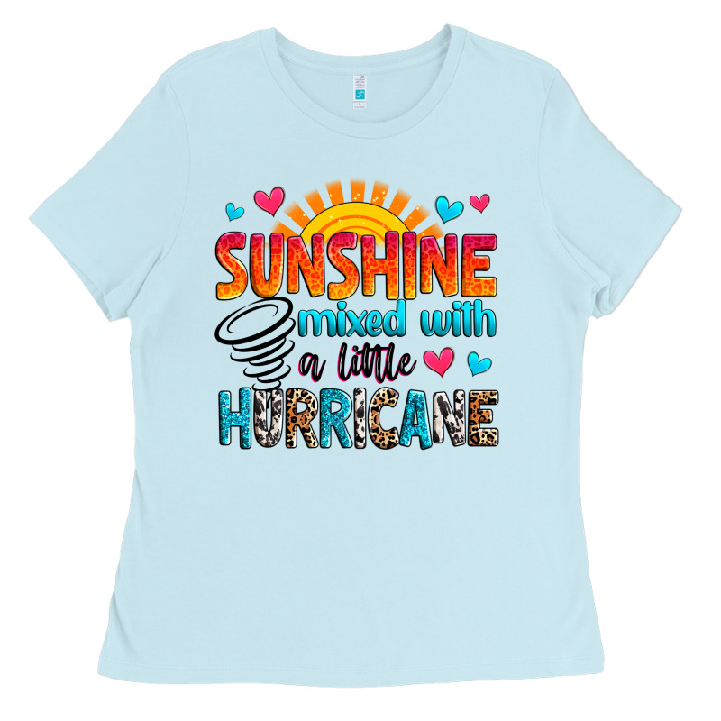 Sunshine Mixed With A Little Hurricane Ladies Tee by Zillion Design Studio | Teevron