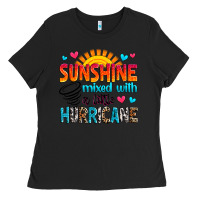 Black sunshine mixed with a little hurricane Ladies Tee - Zillion Design Studio