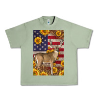 Oil Green Western American Deer Urban Heavy Tee - LillyAllenDesigns