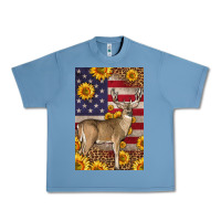 Pebble Blue Western American Deer Urban Heavy Tee - LillyAllenDesigns