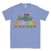 Colony Blue hello spring Classic Tee - MaliasSmallBusiness