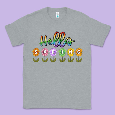 Hello Spring Classic Tee Designed By Maliassmallbusiness