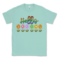 Seafoam hello spring Classic Tee - MaliasSmallBusiness