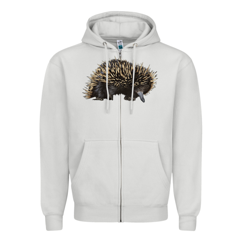 Short Beaked Echidna Zipper Hoodie by LillyAllenDesigns | Teevron