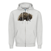Dove Grey short beaked echidna Zipper Hoodie - LillyAllenDesigns