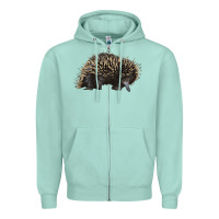 Seafoam short beaked echidna Zipper Hoodie - LillyAllenDesigns