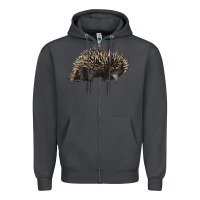 Smoke short beaked echidna Zipper Hoodie - LillyAllenDesigns
