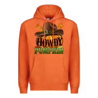 Carrot Howdy pumpkin Premium Hoodie - NancyCooperArtShop
