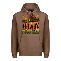 Chestnut Howdy pumpkin Premium Hoodie - NancyCooperArtShop