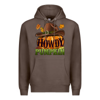Coffee Howdy pumpkin Premium Hoodie - NancyCooperArtShop