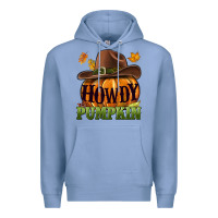 Colony Blue Howdy pumpkin Premium Hoodie - NancyCooperArtShop