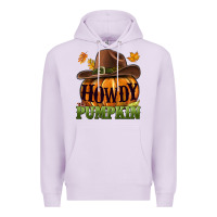 Lilac Howdy pumpkin Premium Hoodie - NancyCooperArtShop