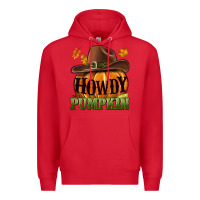 Red Howdy pumpkin Premium Hoodie - NancyCooperArtShop