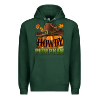 Sports Green Howdy pumpkin Premium Hoodie - NancyCooperArtShop