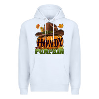 White Howdy pumpkin Premium Hoodie - NancyCooperArtShop