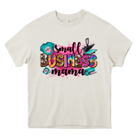 Cream small business mama Heavy Core Tee - Zillion Design Studio
