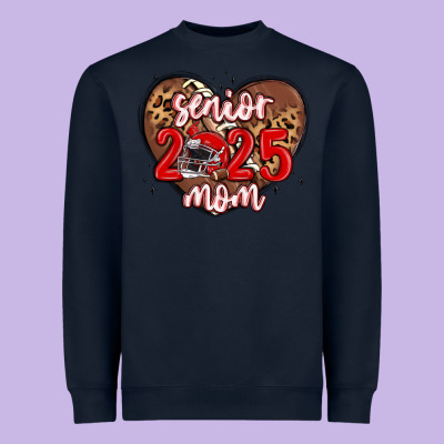 Senior 2025 Mom Football Heavyweight Sweatshirt Designed By Maliassmallbusiness