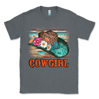 Charcoal Heather cowgirl hat flowers leopard and  leather Classic Tee - AdoDesignShop