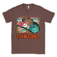 Chestnut cowgirl hat flowers leopard and  leather Classic Tee - AdoDesignShop