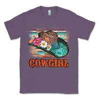 Lavender cowgirl hat flowers leopard and  leather Classic Tee - AdoDesignShop