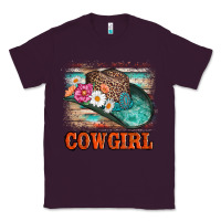 Plum cowgirl hat flowers leopard and  leather Classic Tee - AdoDesignShop