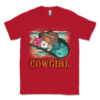Red cowgirl hat flowers leopard and  leather Classic Tee - AdoDesignShop