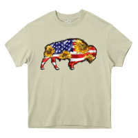 Mossy bison amerıcan flag Heavy Core Tee - BarkalooDesign